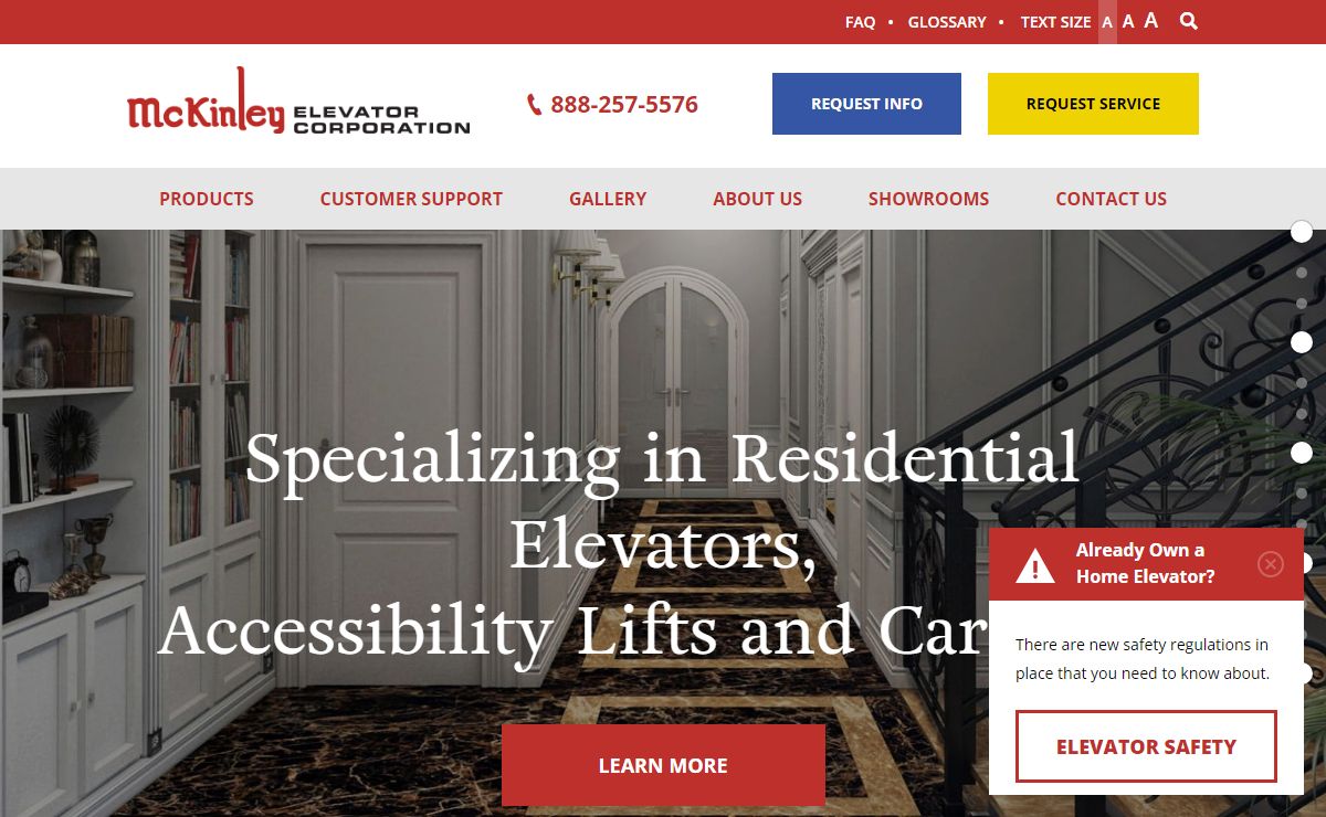 Home Elevator Sales, Installation & Repair - McKinley Elevator