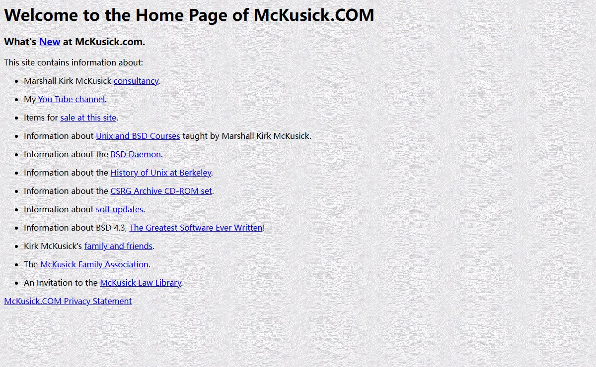 Home Page of McKusick.COM