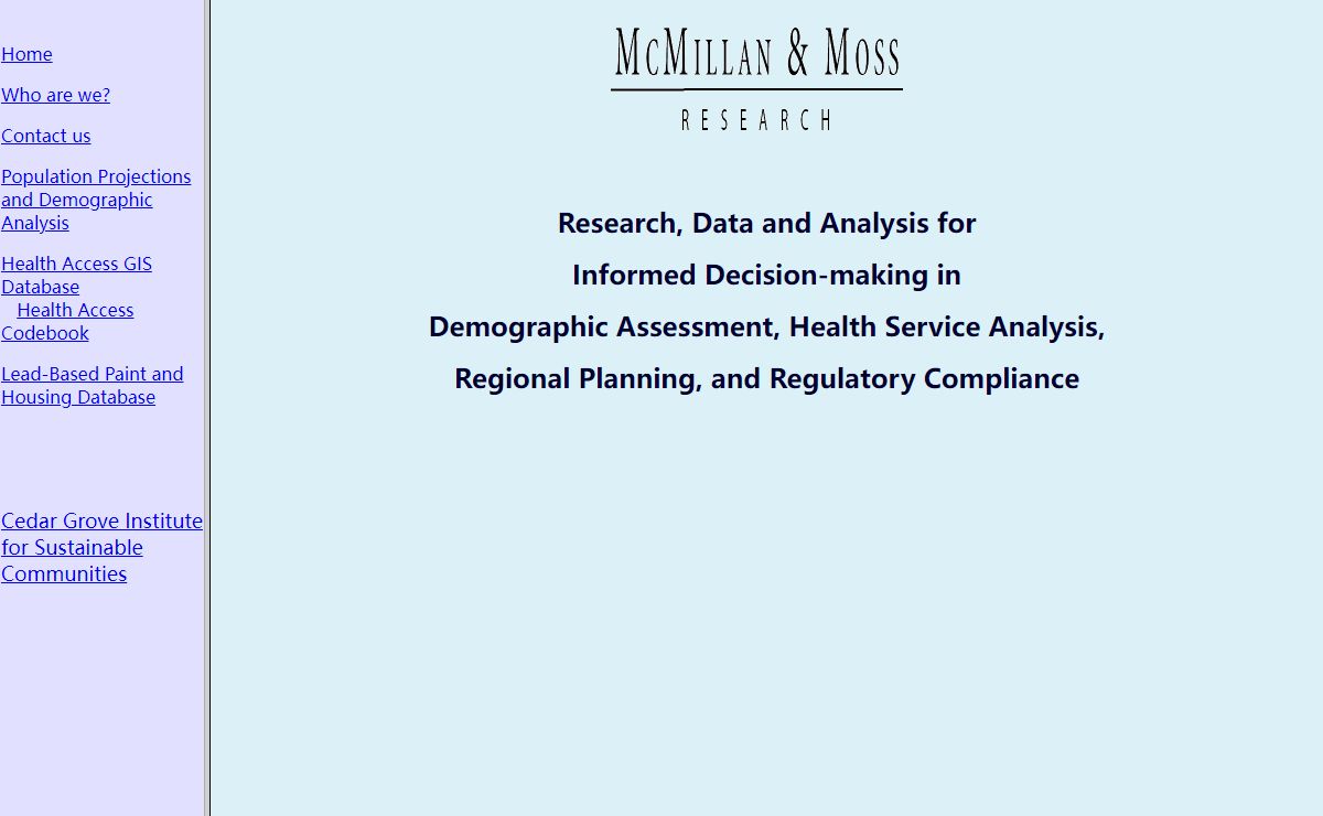McMillan and Moss Research