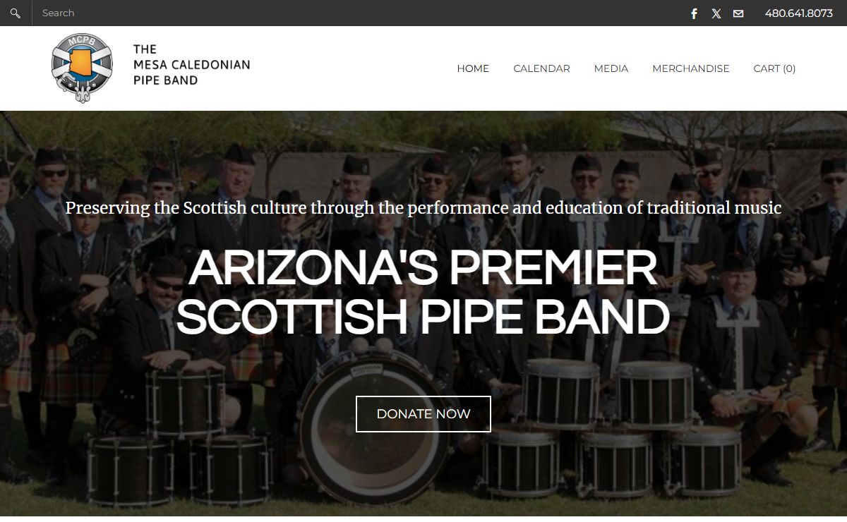 Mesa Caledonian Pipe Band - Home