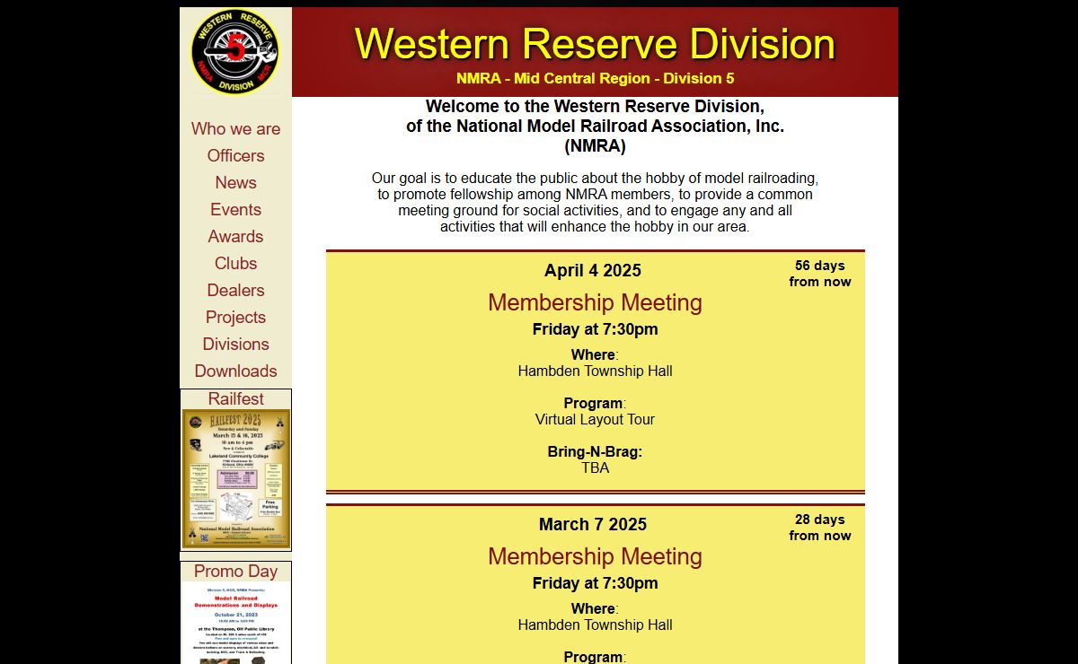 Western Reserve Division | NMRA Ohio