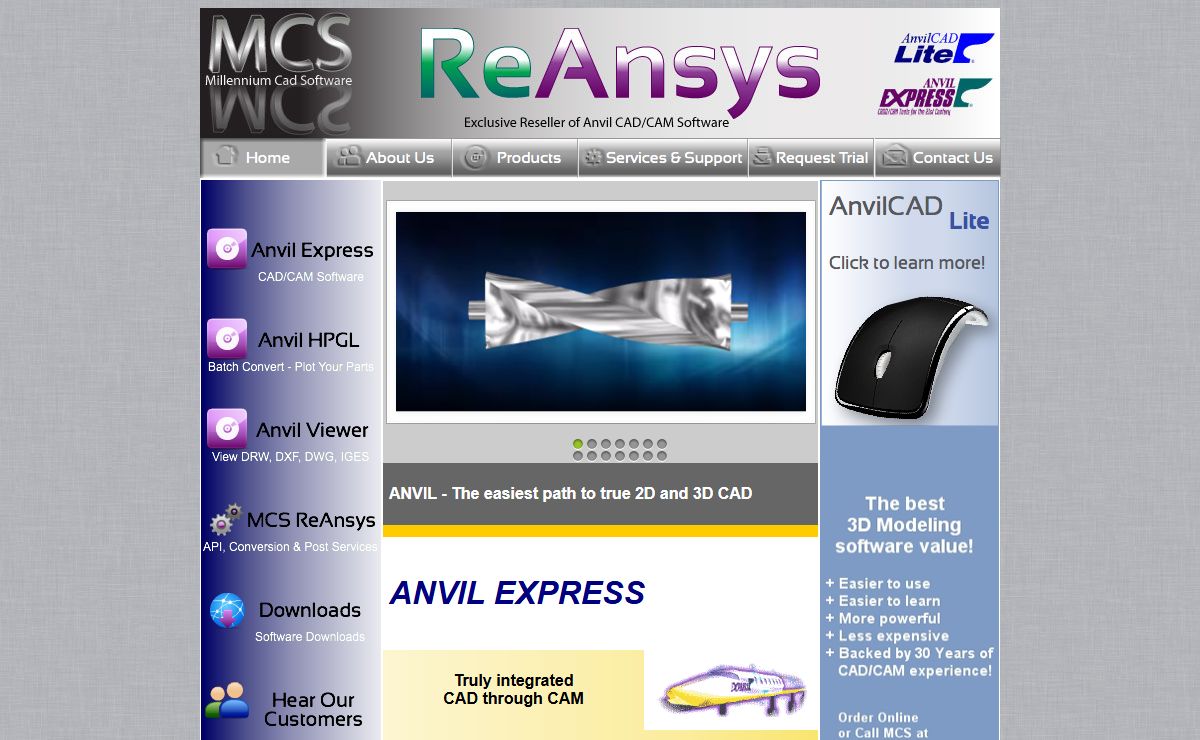 MCS: ANVIL-EXPRESS - 3D CAD/CAM/CAE Software