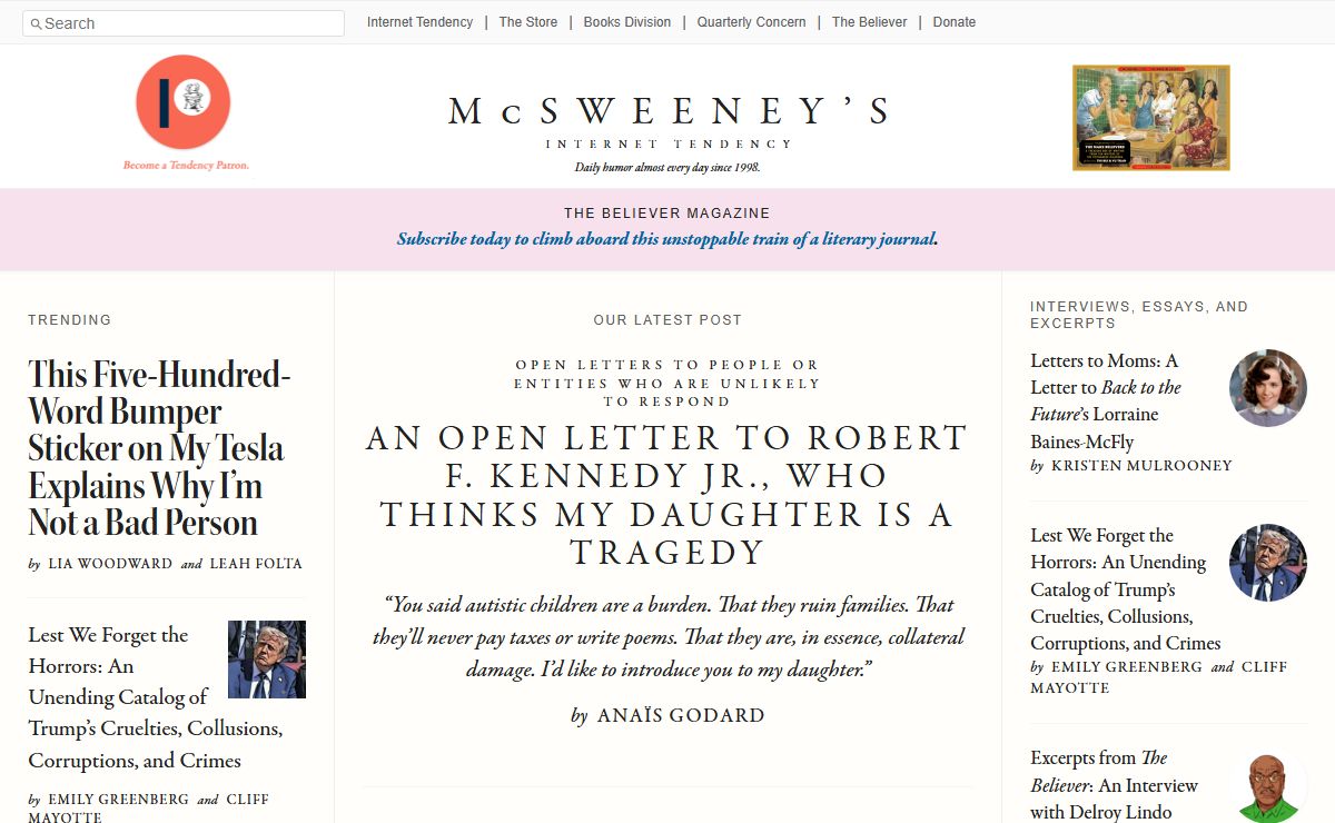 McSweeney’s Internet Tendency