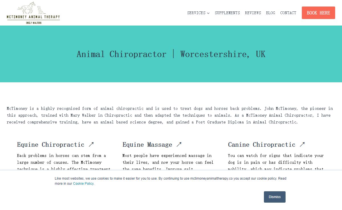 Animal Chiropractor and Equine Massage - Worcestershire UK