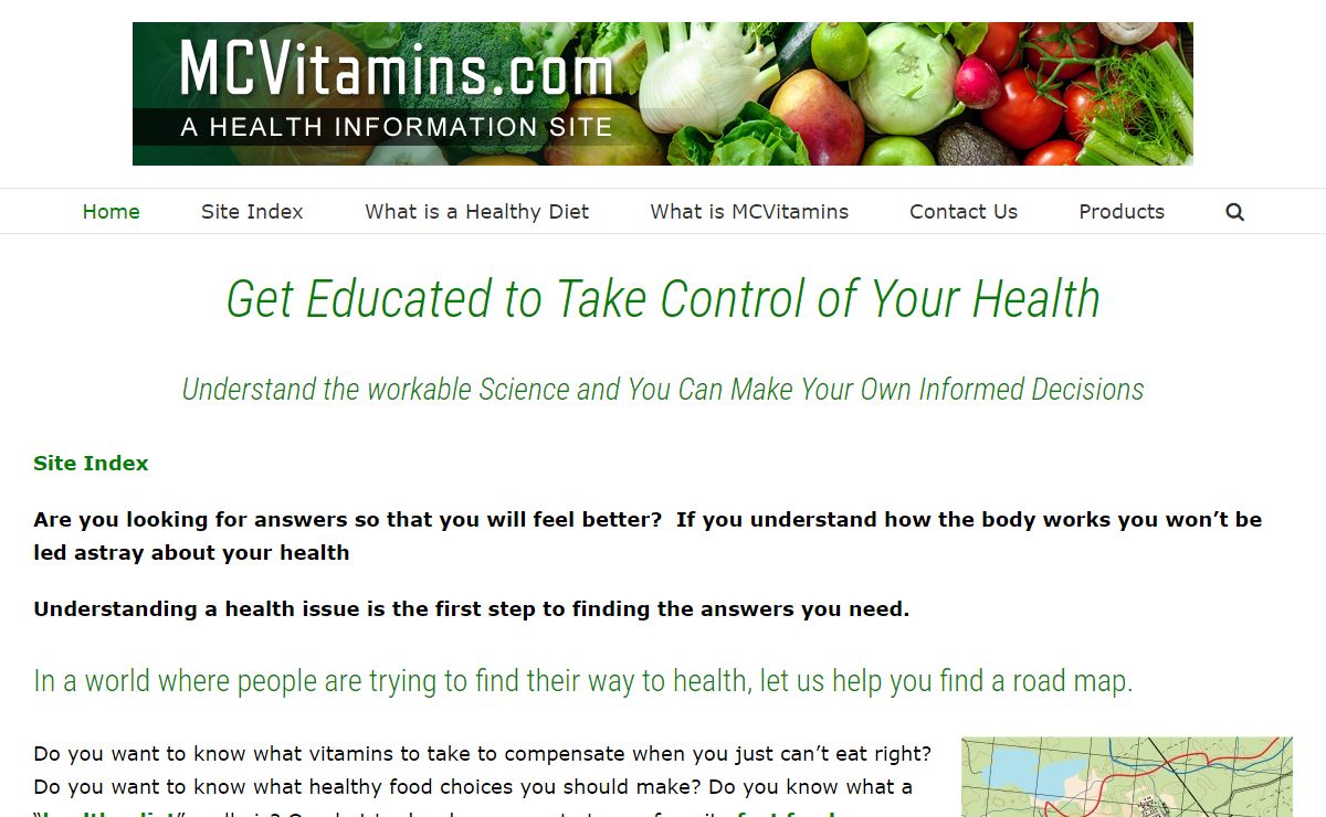 MCVitamins - Get Educated to Take Control of your Healh
