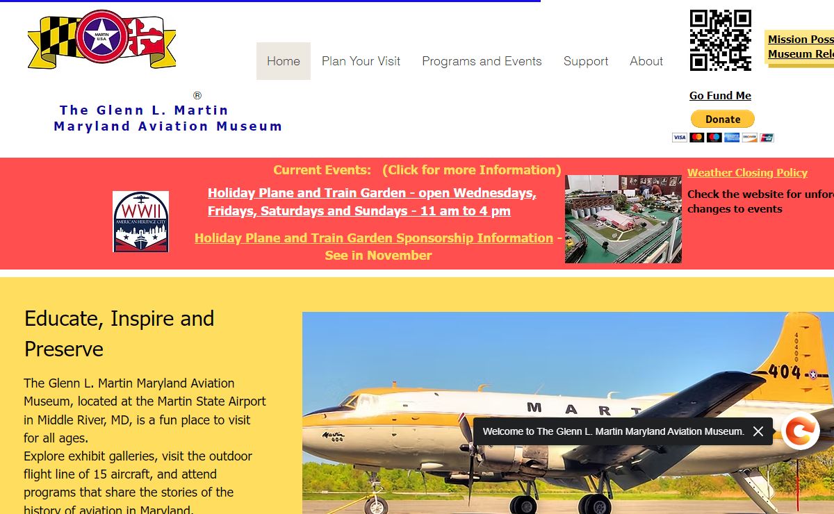 Home | The Glenn L Martin Maryland Aviation Museum
