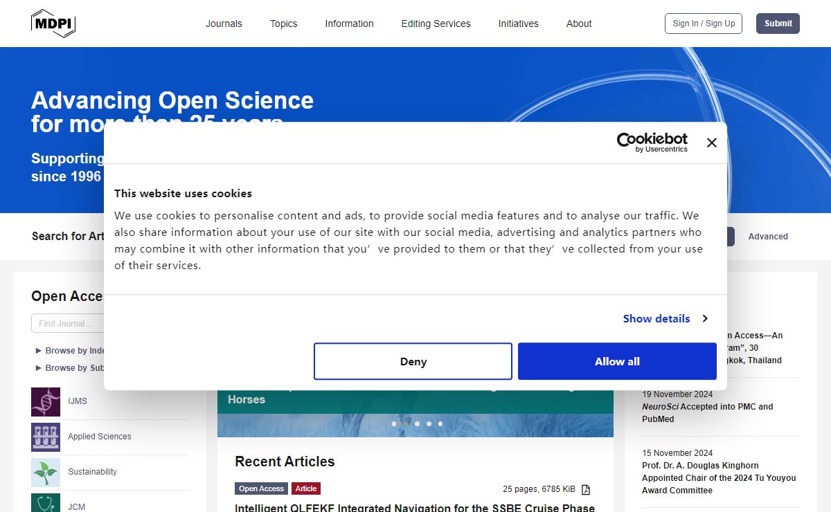 MDPI - Publisher of Open Access Journals