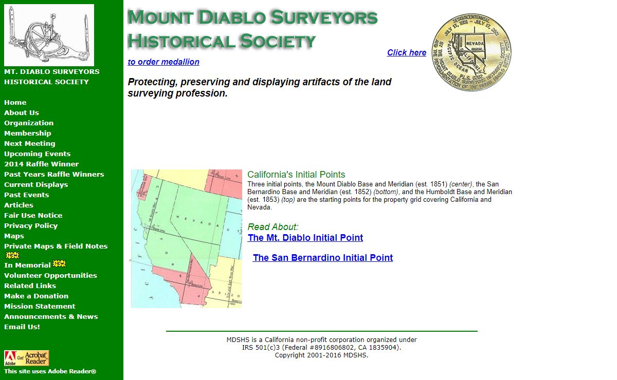 Mt. Diablo Surveyors Historical Society