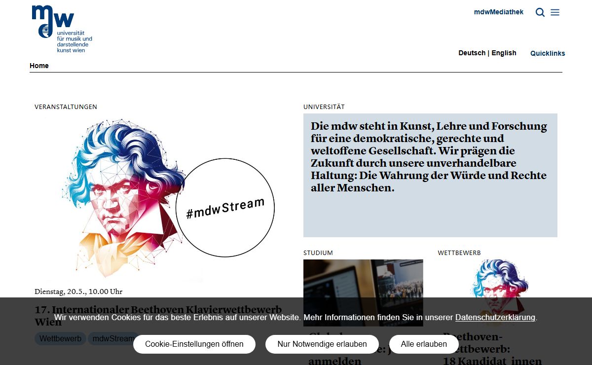 Home | mdw - Universität für Musik und darstellende Kunst Wien