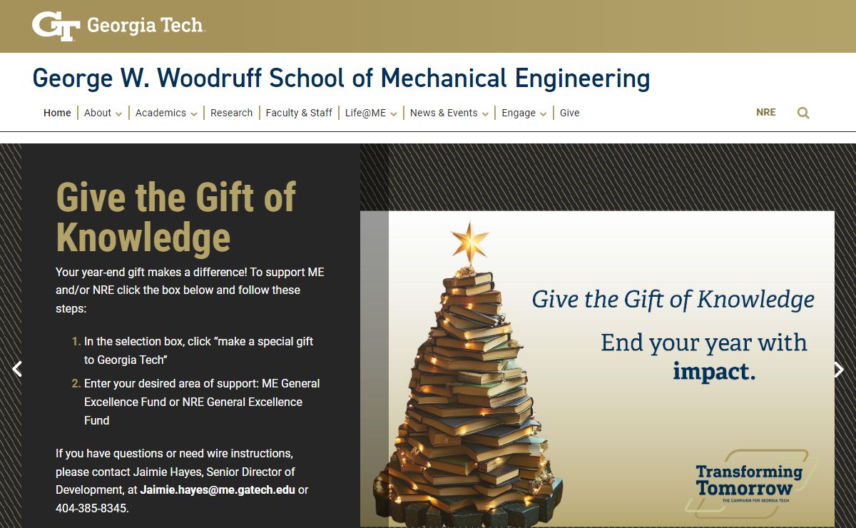 ME Homepage | George W. Woodruff School of Mechanical Engineering