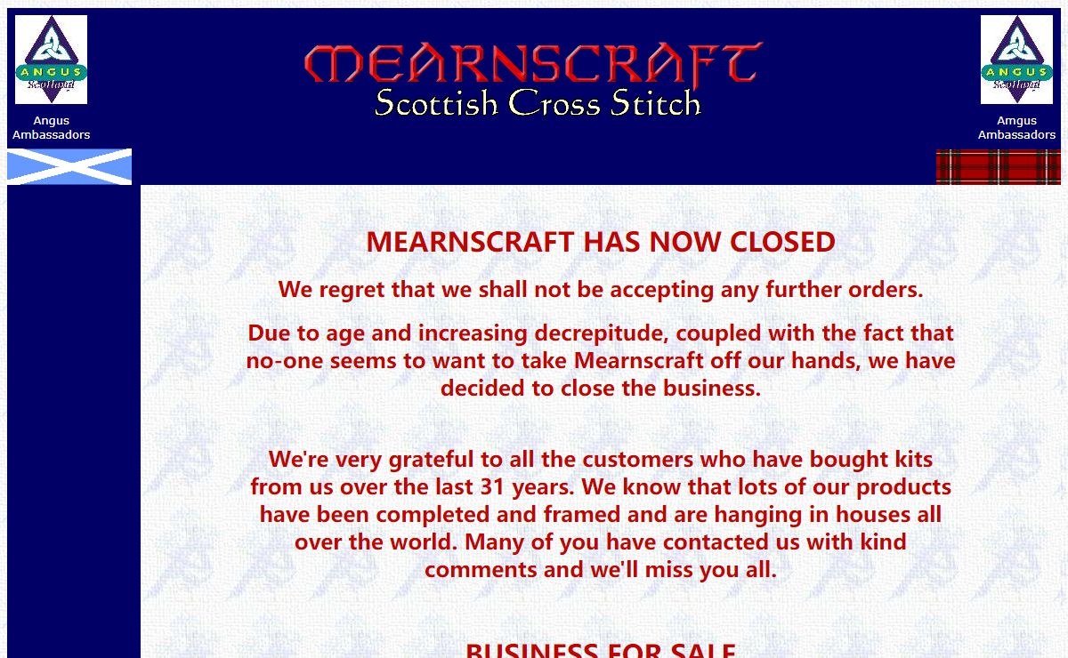 Mearnscraft Scottish Cross-Stitch Kits.