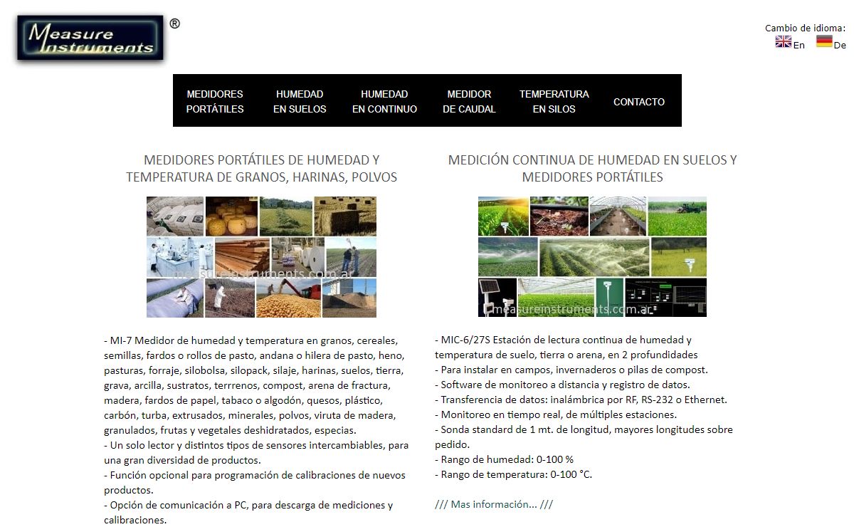 Medidores de humedad y temperatura, portátiles y controladores sobre flujo continuo, monitores de caudal de materiales, caudalímetros, para granos, cereales, fardos, rollos de pasto, heno, andana o hilera de pasto, pastura, alfalfa, forraje, fardos de papel, tabaco o algodón, harinas, compost, suelos, tierra, arena, arenas de fractura, grava, arcilla, terreno, sustrato, te, café, yerba, expeller, pellet, peletizado, silopack, silobolsa, silaje, queso, madera, especias, carbón, turba, frutos y vegetales deshidratados, plástico, turba, viruta de madera.