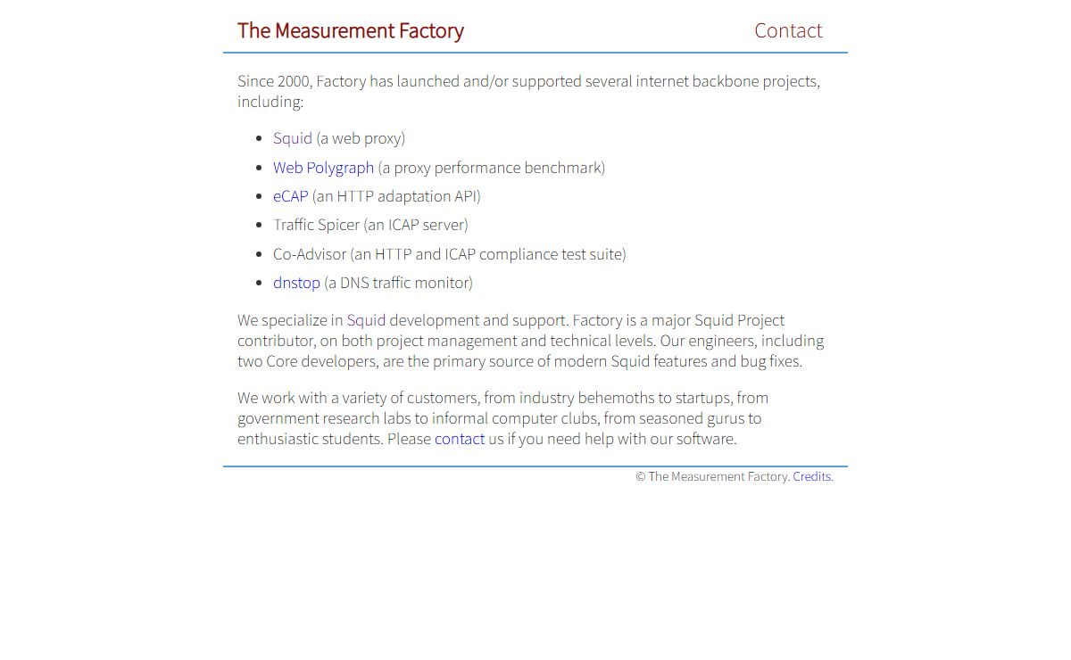 The Measurement Factory