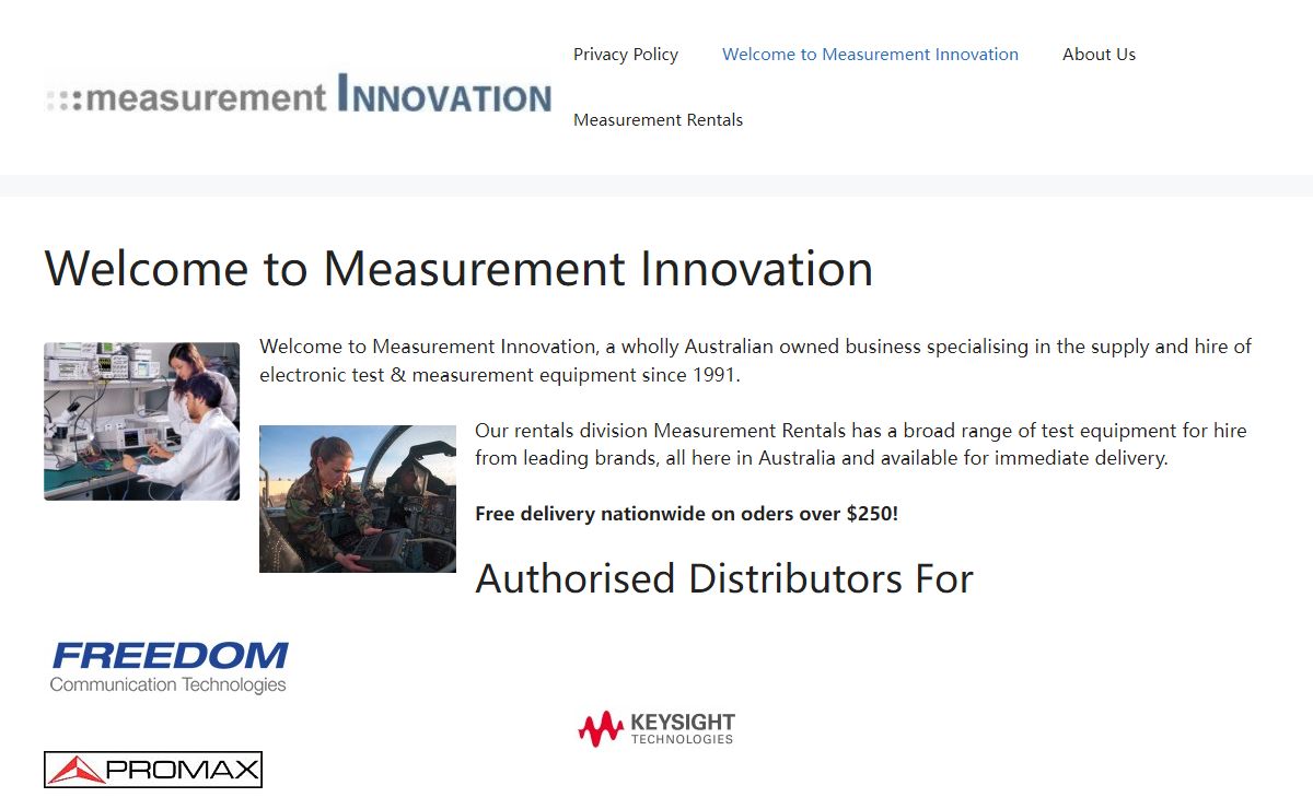 Measurement Innovation – Test & Measurement – Sales, Service, Rental, Repair & Calibration