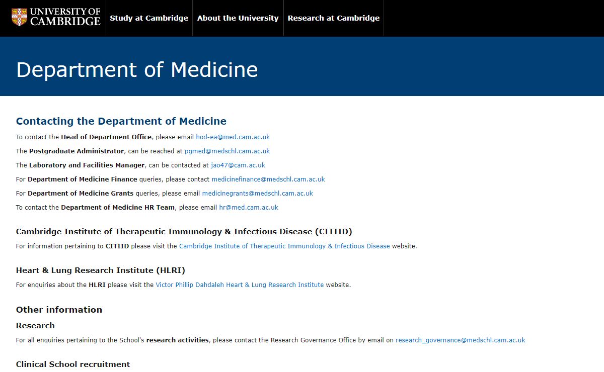 Department of Medicine