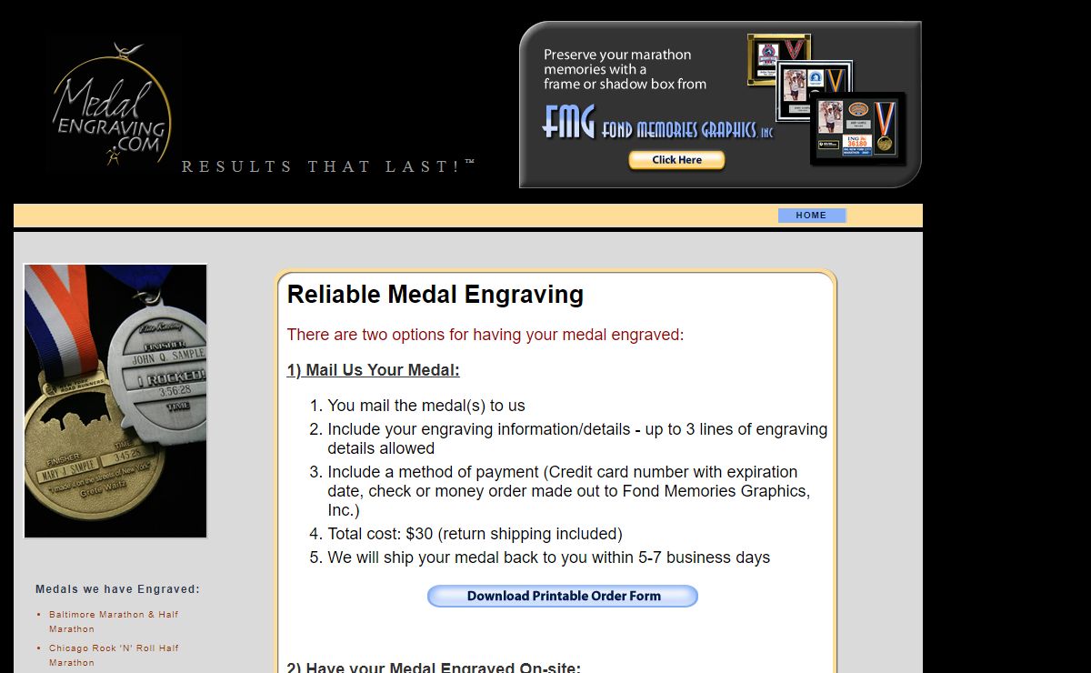 Medal Engraving for Marathon, Triathlon and other events | MedalEngraving.com