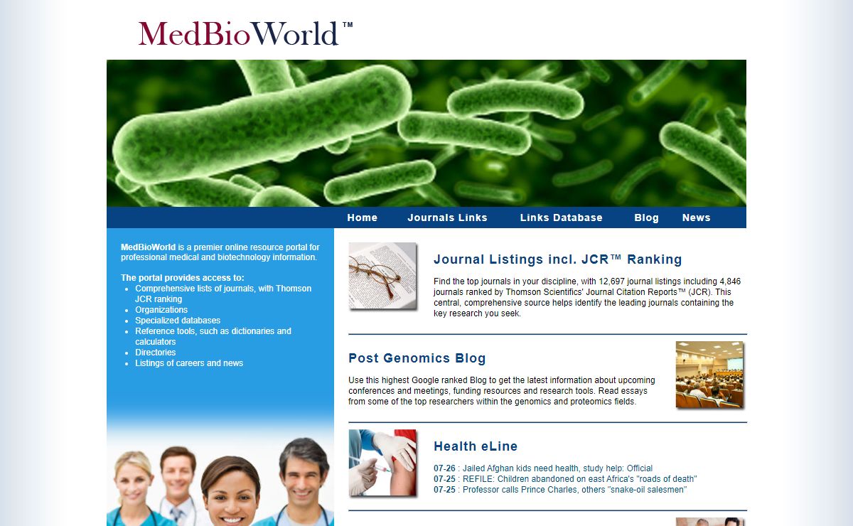 Medbioworld Home | Medical and Biotechnology Resource and Reference Portal for Professionals