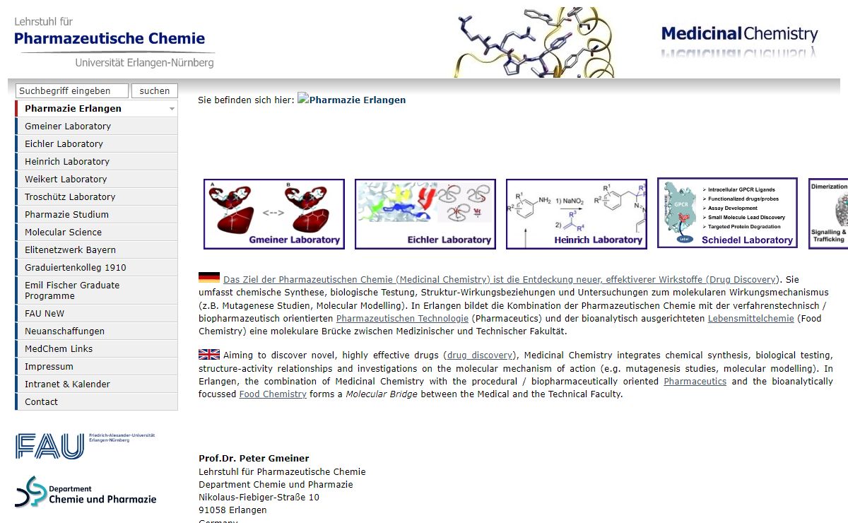 Medicinal Chemistry - Lehrstuhl für Pharmazeutische Chemie