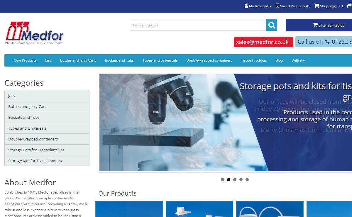 Medfor - Plastic Containers for Laboratory Use