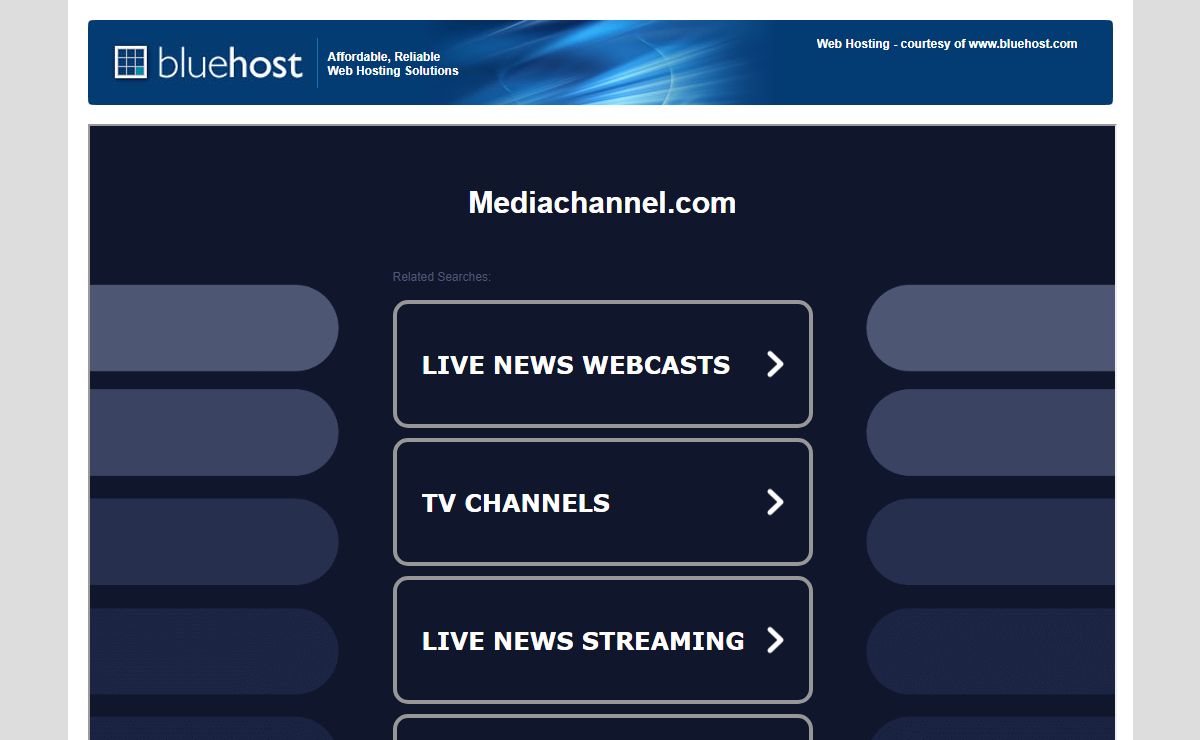 Welcome mediachannel.com - BlueHost.com