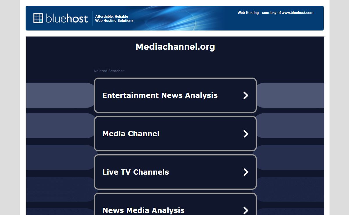 Welcome mediachannel.org - BlueHost.com