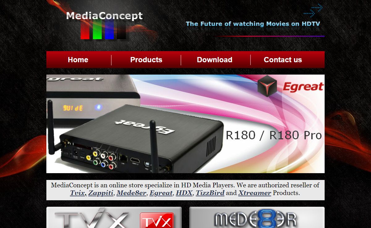 Zappiti | Xtreamer | Tvix | Mede8er | Egreat |