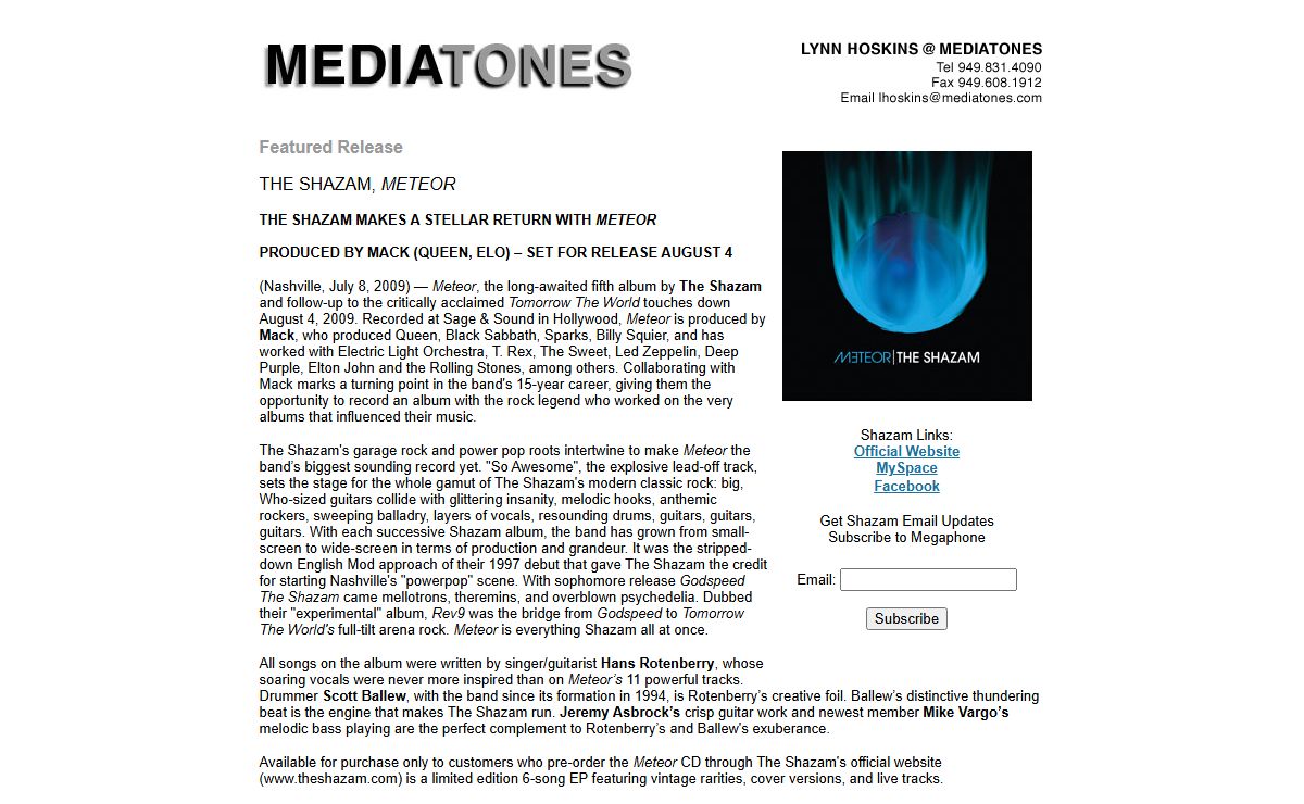 MEDIATONES: The Shazam 'Meteor'