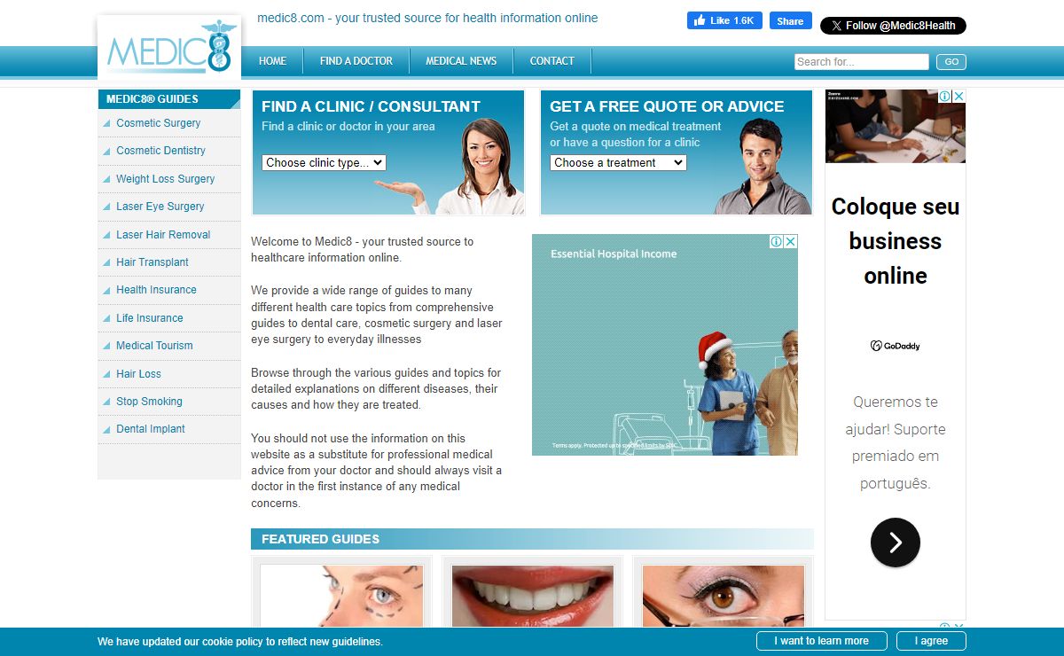 Medical Search Engine | Cosmetic Surgery, dentistry Health insurance Guides - Medic8