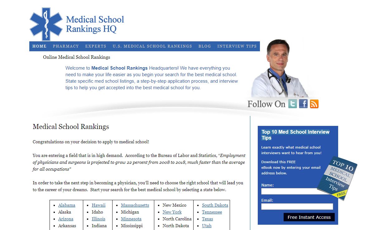 Medical School Rankings Headquarters
