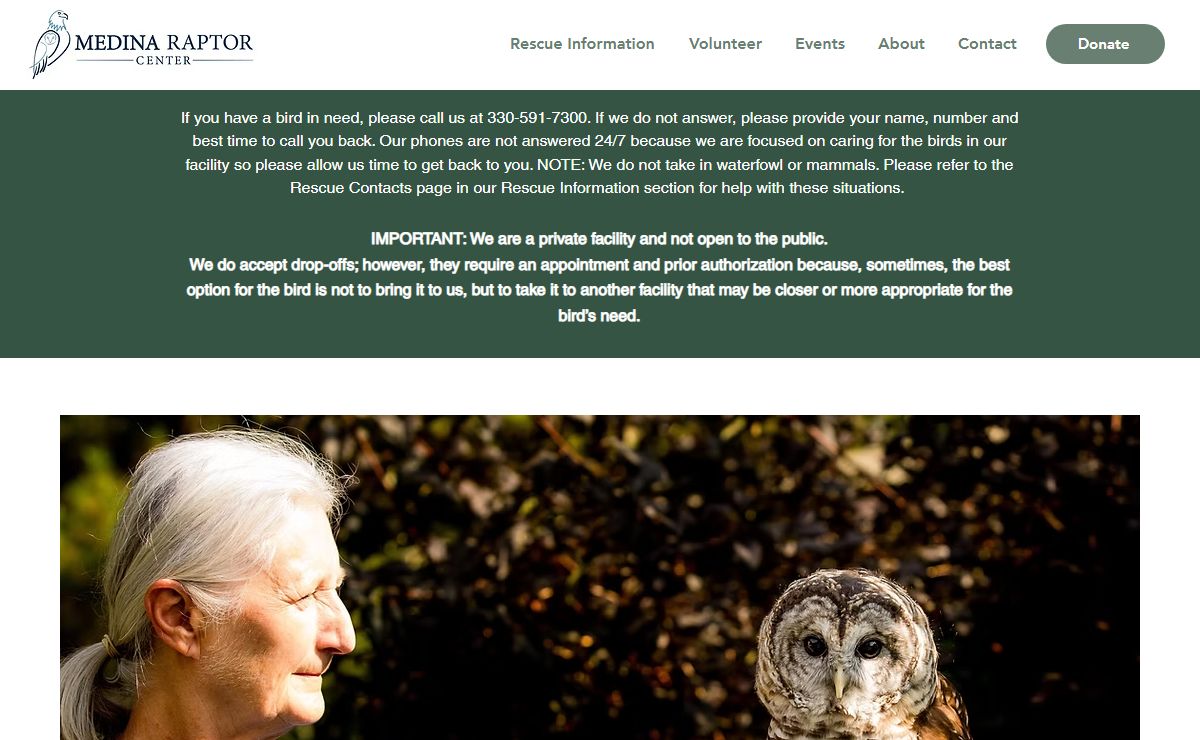 Medina Raptor Center | Spencer, Ohio