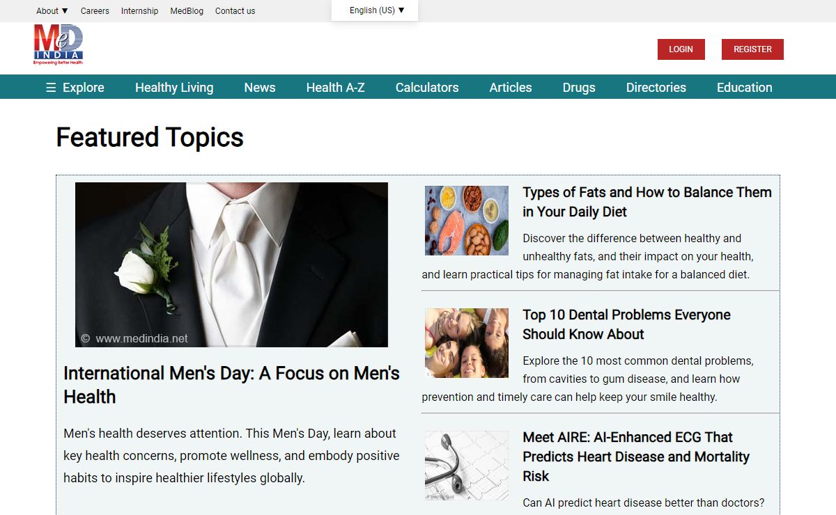 Medindia - Trusted Information on Health & Wellness