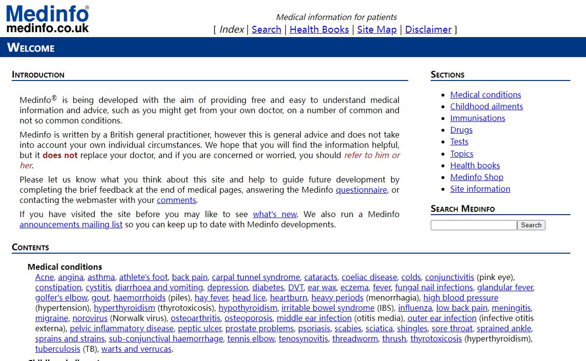 Medinfo: medical information for patients