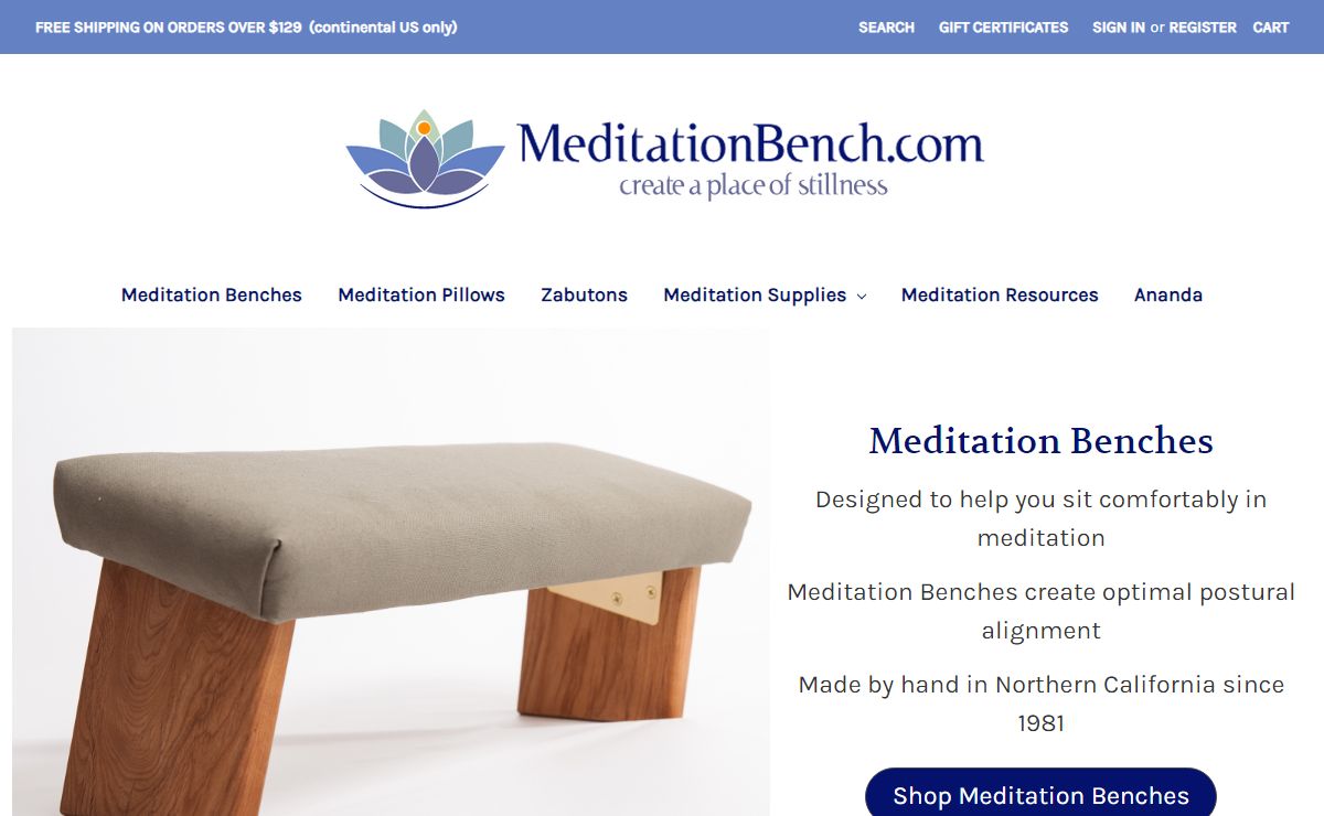 MeditationBench.com - Meditation Benches, Meditation Pillows, Zabutons, and Meditation Supplies