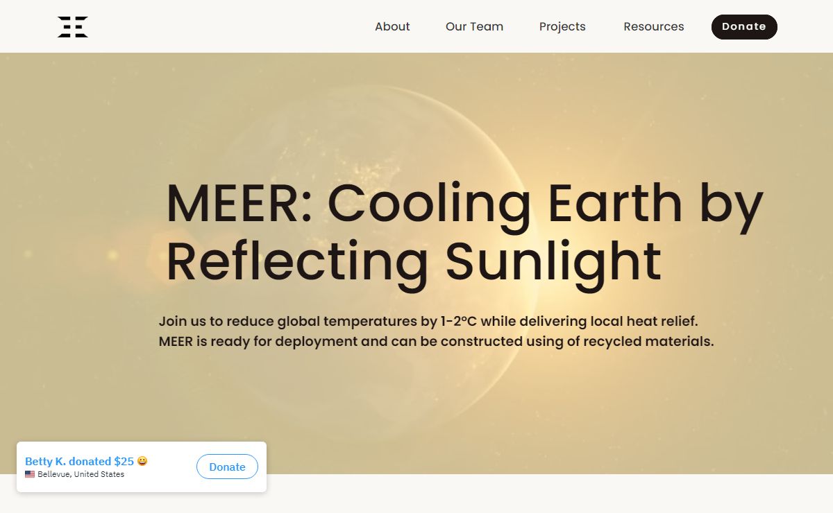 MEER - Restoring Earth's Energy Balance | Climate Change Solutions
