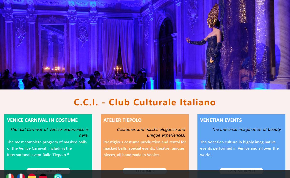 Venice Carnival 2025, costume rental, events production