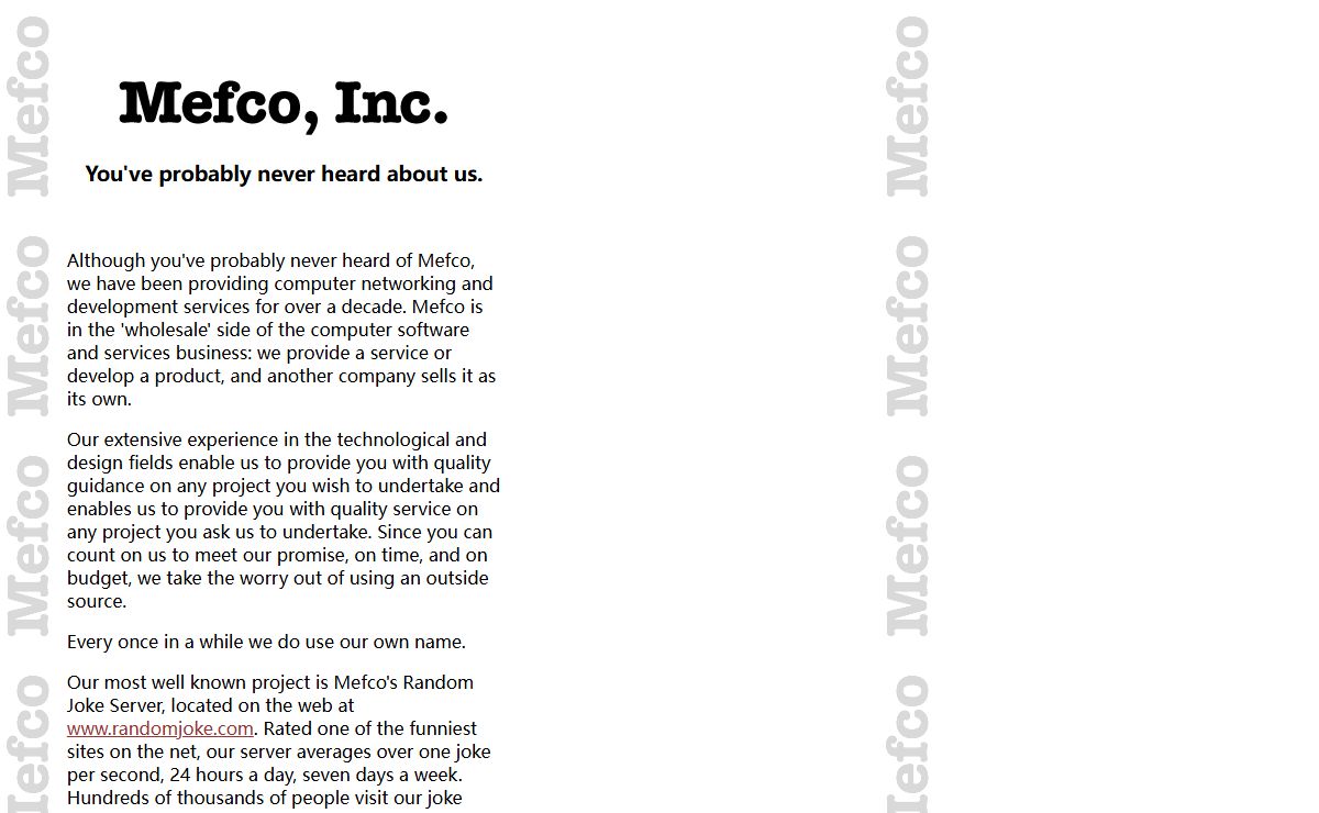 Mefco Home Page