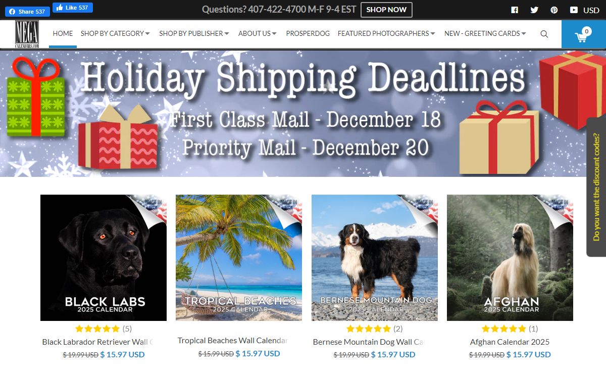 2024-2025 Wall & Desk Calendars | Shop Calendars – MegaCalendars.com