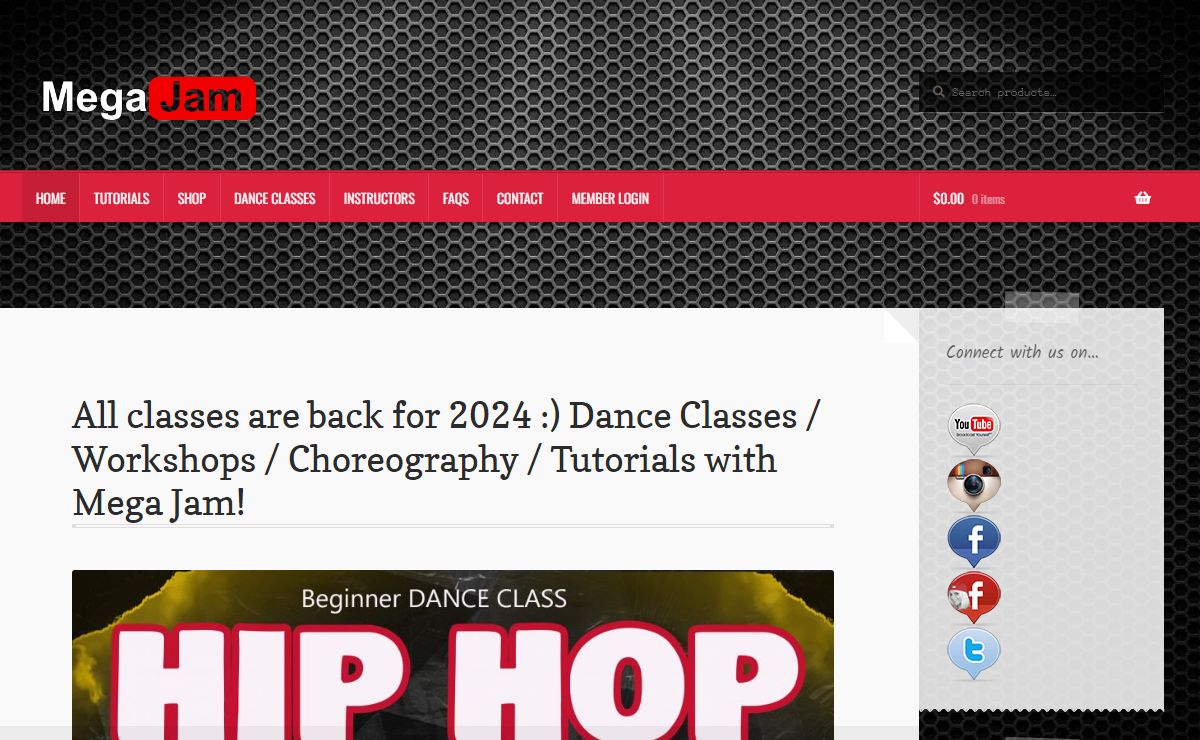 Mega Jam offers Hip Hop dance classes and Street Dance Video Tutorials