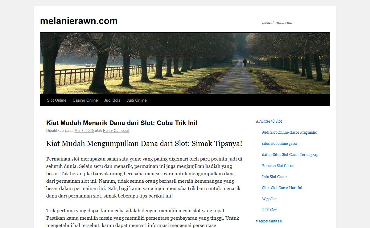 Melanierawn: Situs Judi Slot Online Terbaik Dengan Game Terbaru Saat Inimelanierawn.com | melanierawn.com