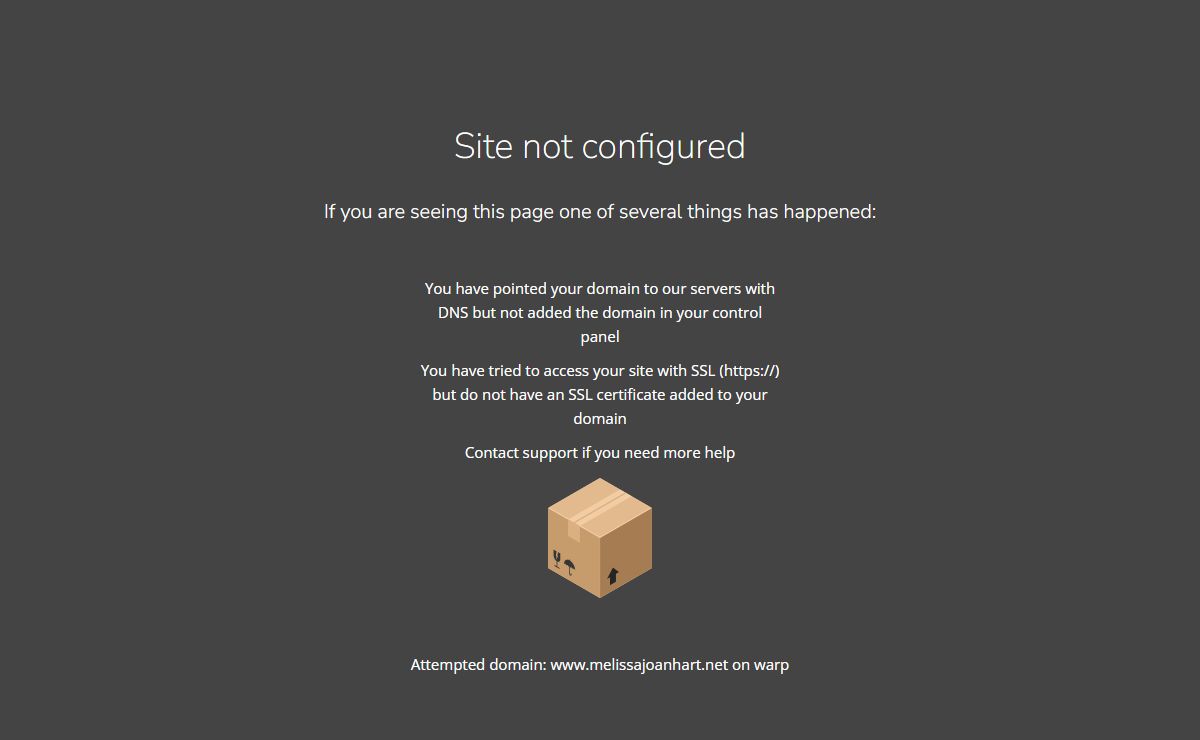 Site not configured