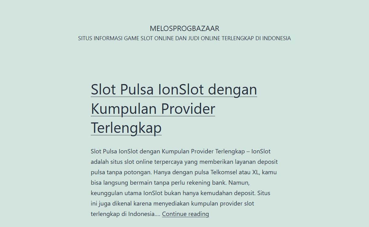 melosprogbazaar - SITUS INFORMASI GAME SLOT ONLINE DAN JUDI ONLINE TERLENGKAP DI INDONESIA