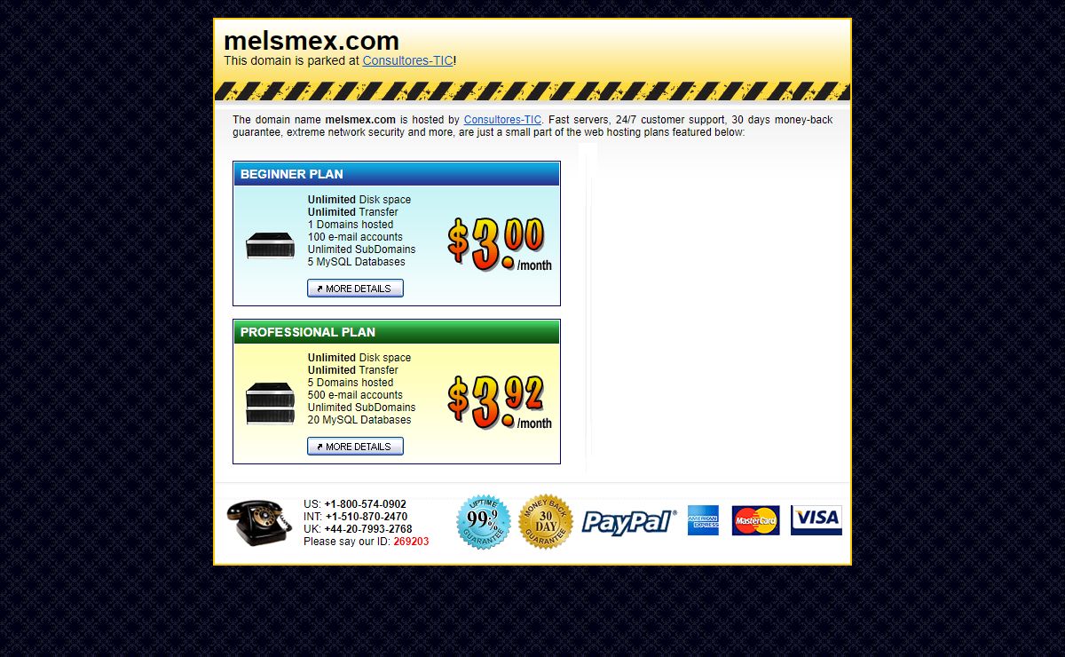 melsmex.com is hosted by Consultores-TIC