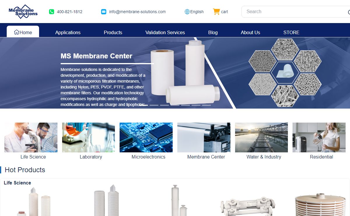 Membrane Solutions – Lab Filtration, Industrial Water Filters, Micromembrane Supplier | Manufacturing and Production