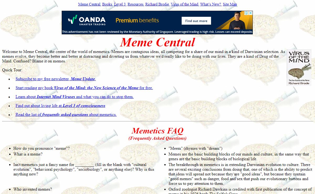 Meme Central - Memes, Memetics, and Mind Virus Resource