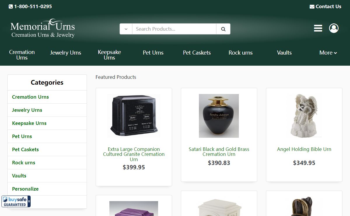 Beautiful Cremation Urns for Humans and Pets by Memorial Urns