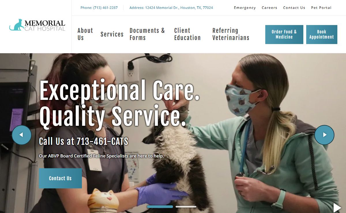 Homepage | Memorial Cat Hospital in Houston Texas