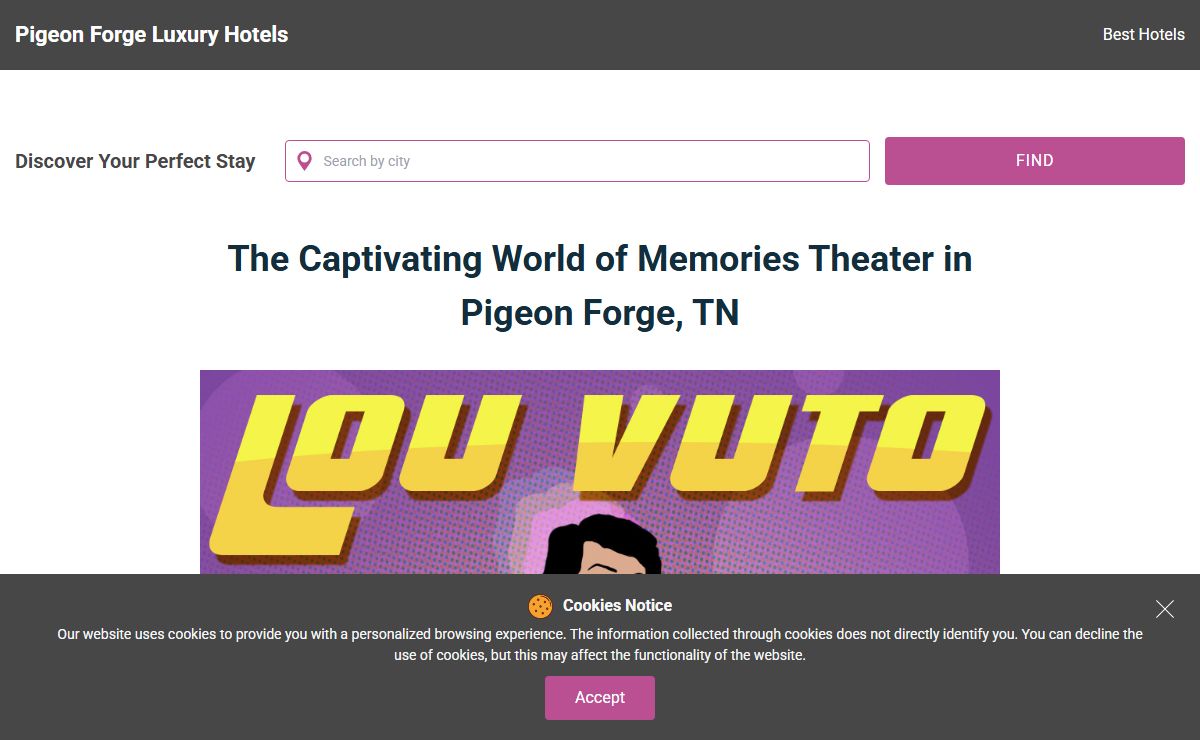 Memories Theater, Pigeon Forge, TN