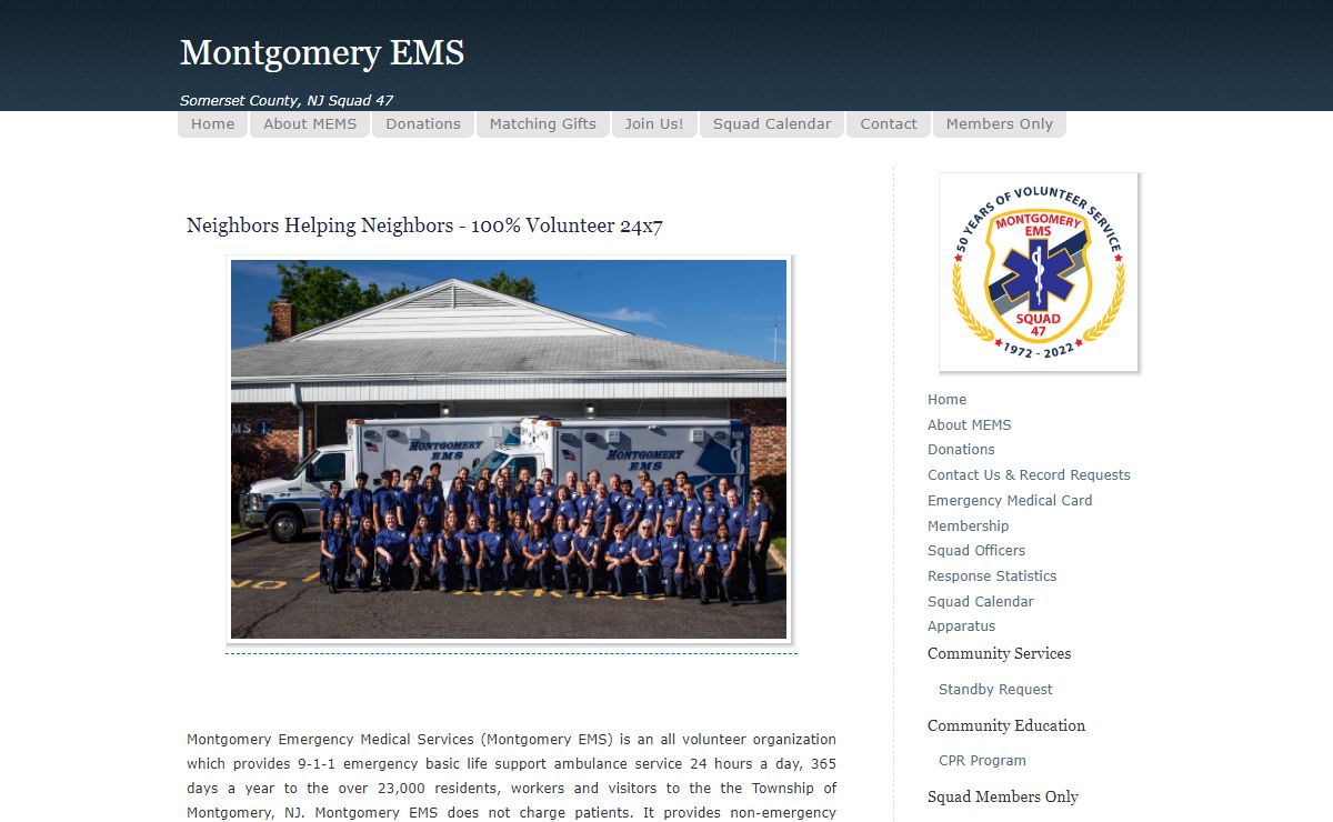 Montgomery EMS » NJ Somerset County Squad 47