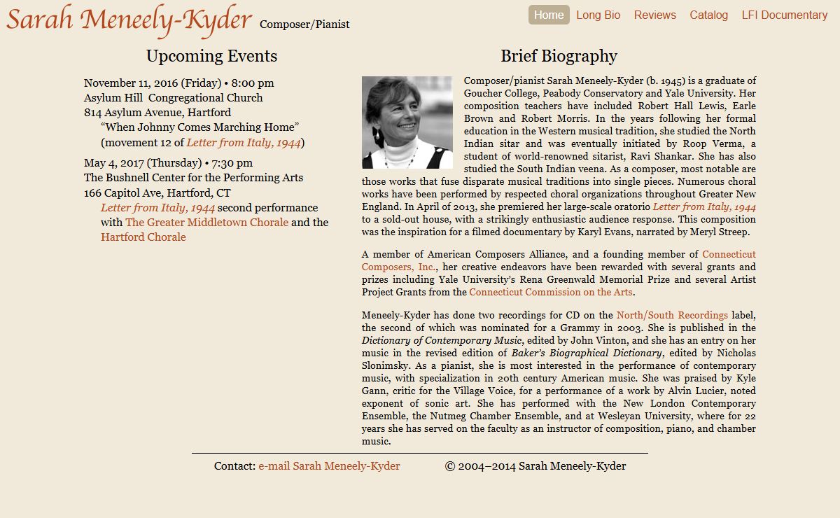 Sarah Meneely-Kyder | Composer/Pianist