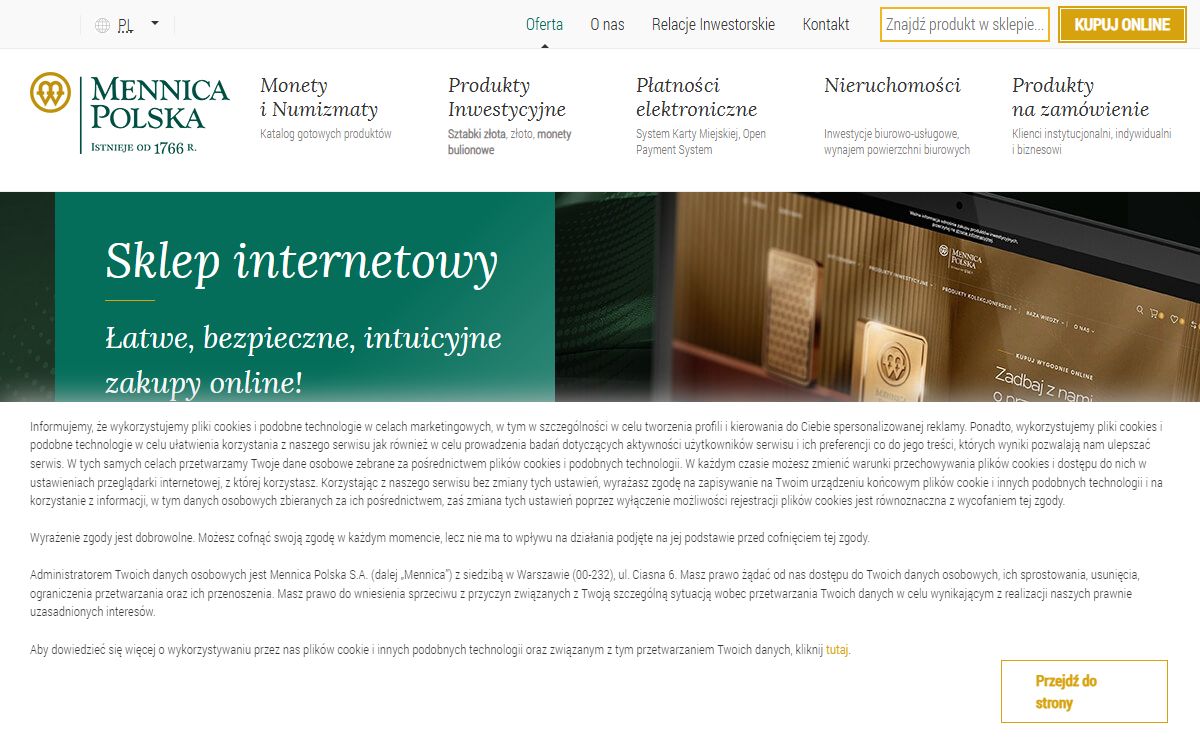 Złoto, Srebro Inwestycyjne | Monety i Numizmaty | Mennica Polska